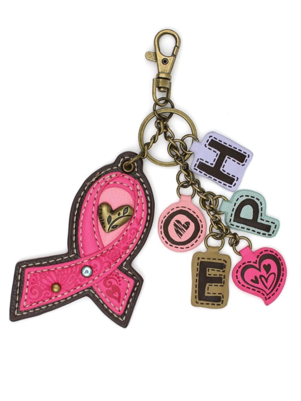 Chala breast, cancer awareness, hope keychain bag charm NWT